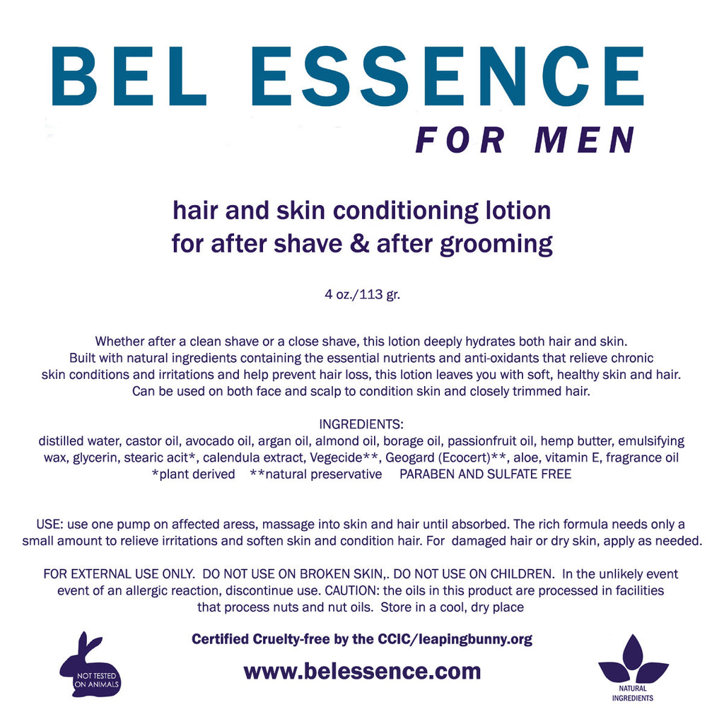 For Men: Hair And Skin Conditioning Lotion for After Shave and After Grooming-3