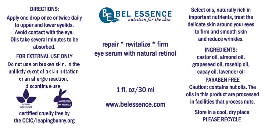 Repair - Revitalize - Firm  Anti-Aging Eye Serum With Natural Retinol, Reduces Lines and Wrinkles, Firms Skin - 1 oz-1