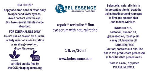 Repair - Revitalize - Firm  Anti-Aging Eye Serum With Natural Retinol, Reduces Lines and Wrinkles, Firms Skin - 1 oz-1