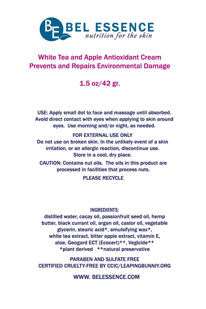 White Tea and Apple Antioxident Moisturizing Cream - Prevents and Repairs Environmental Damage-2